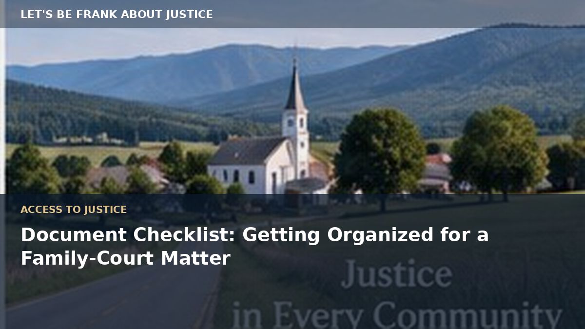 Document Checklist: Getting Organized for a Family-Court Matter