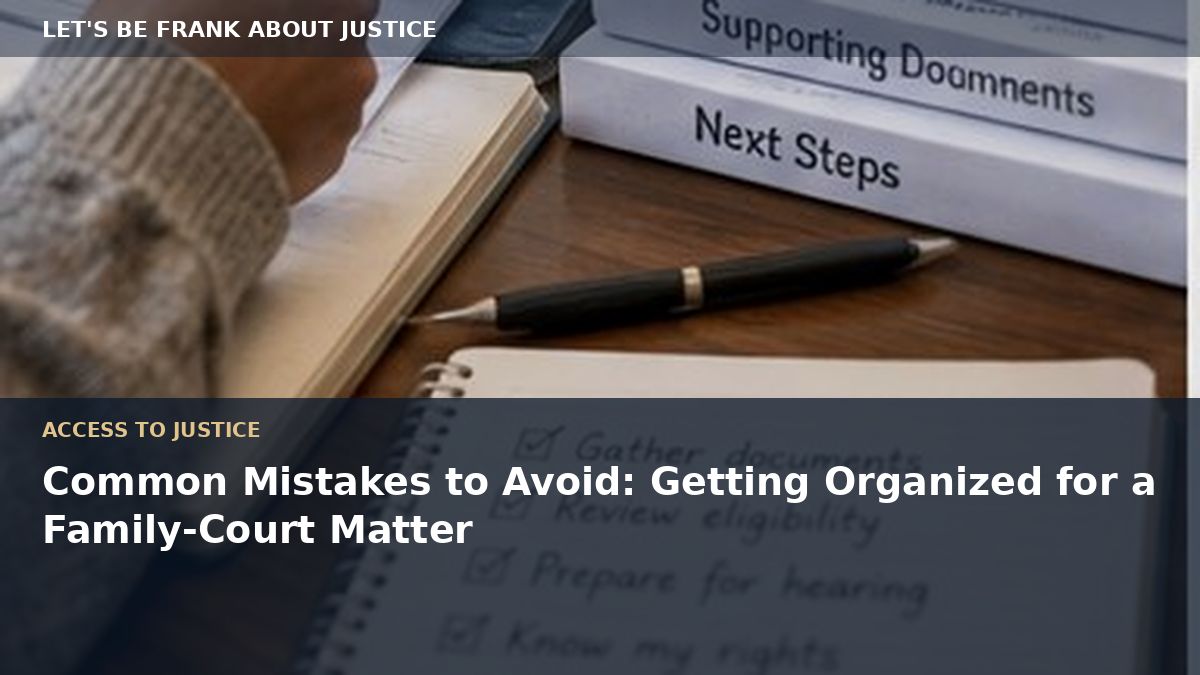 Common Mistakes to Avoid: Getting Organized for a Family-Court Matter