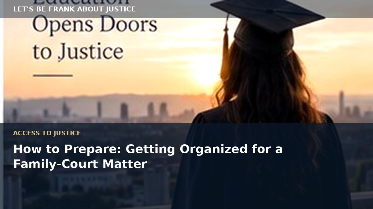 How to Prepare: Getting Organized for a Family-Court Matter