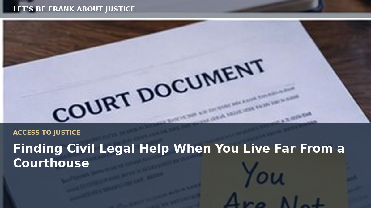 Finding Civil Legal Help When You Live Far From a Courthouse