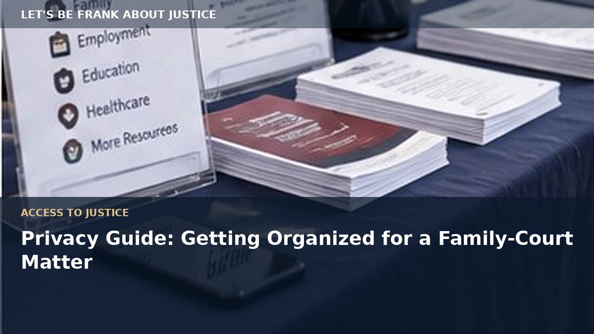 Privacy Guide: Getting Organized for a Family-Court Matter