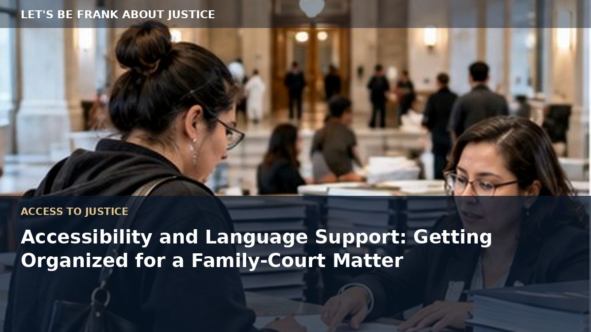 Accessibility and Language Support: Getting Organized for a Family-Court Matter