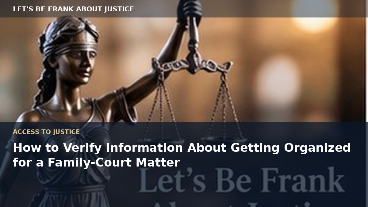 How to Verify Information About Getting Organized for a Family-Court Matter
