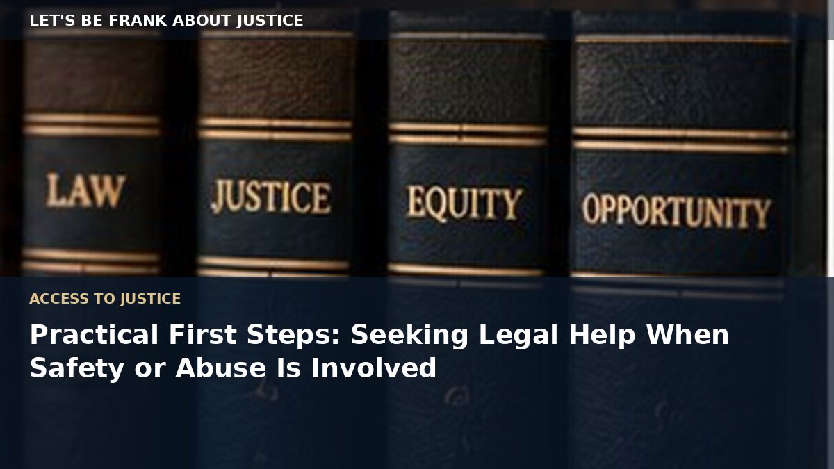 Practical First Steps: Seeking Legal Help When Safety or Abuse Is Involved