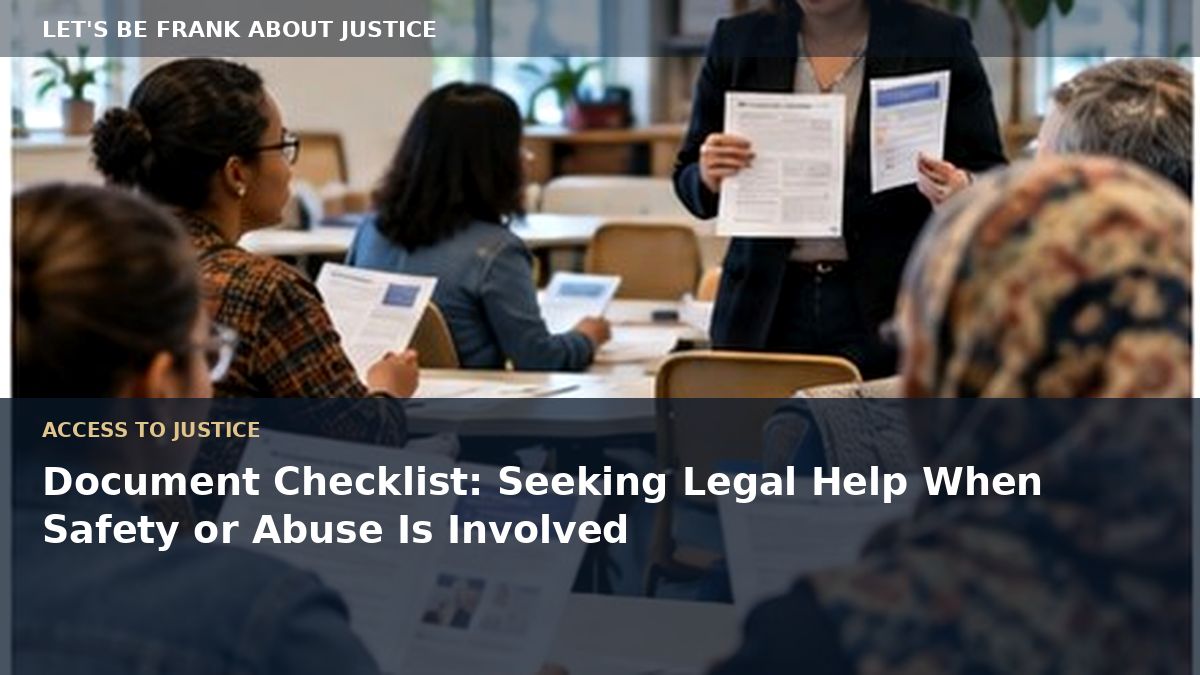 Document Checklist: Seeking Legal Help When Safety or Abuse Is Involved