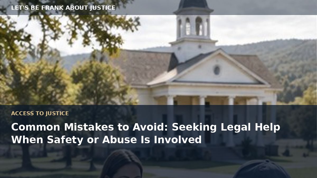 Common Mistakes to Avoid: Seeking Legal Help When Safety or Abuse Is Involved