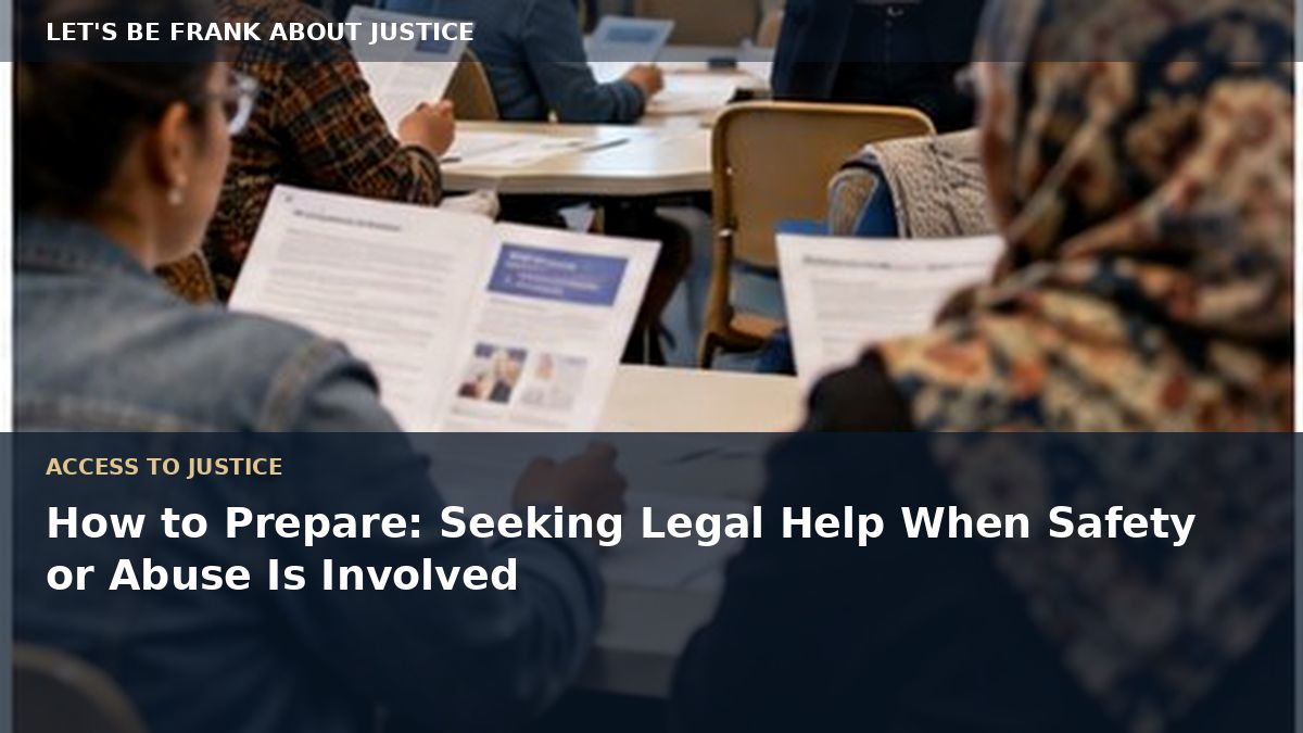 How to Prepare: Seeking Legal Help When Safety or Abuse Is Involved