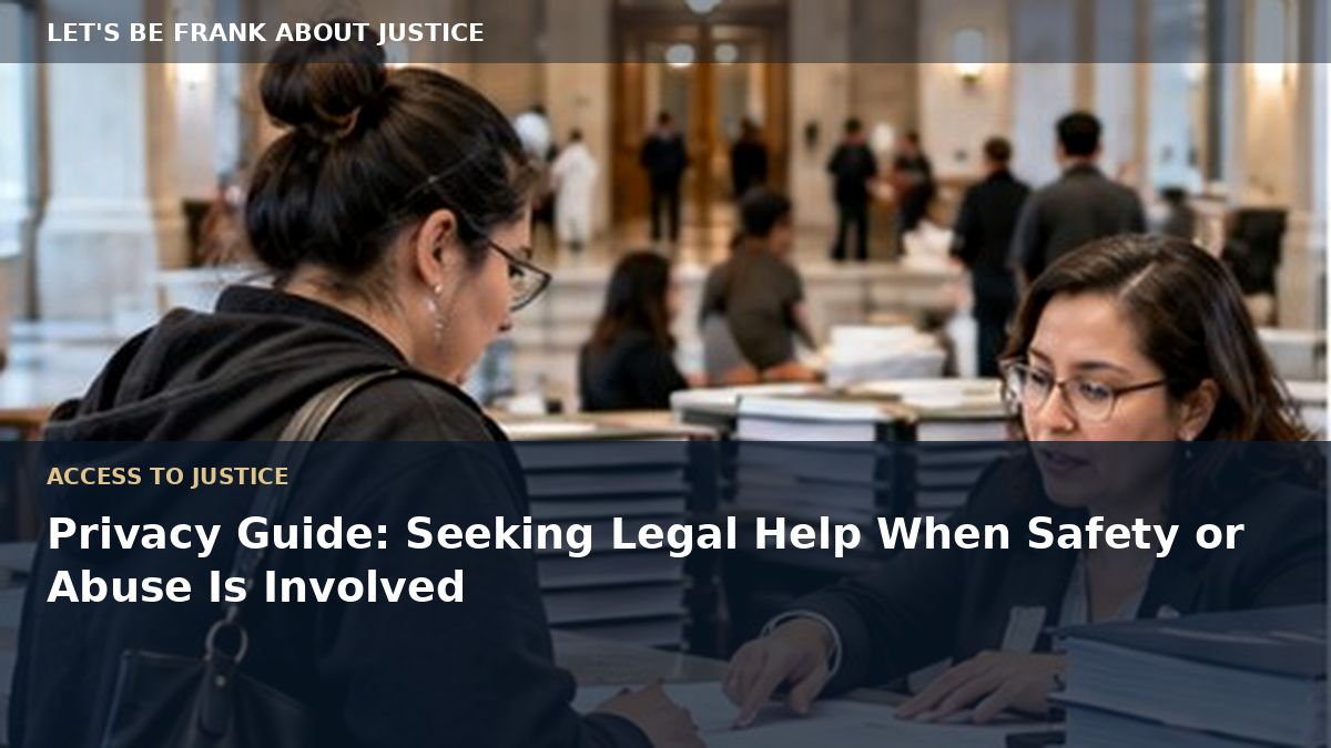 Privacy Guide: Seeking Legal Help When Safety or Abuse Is Involved