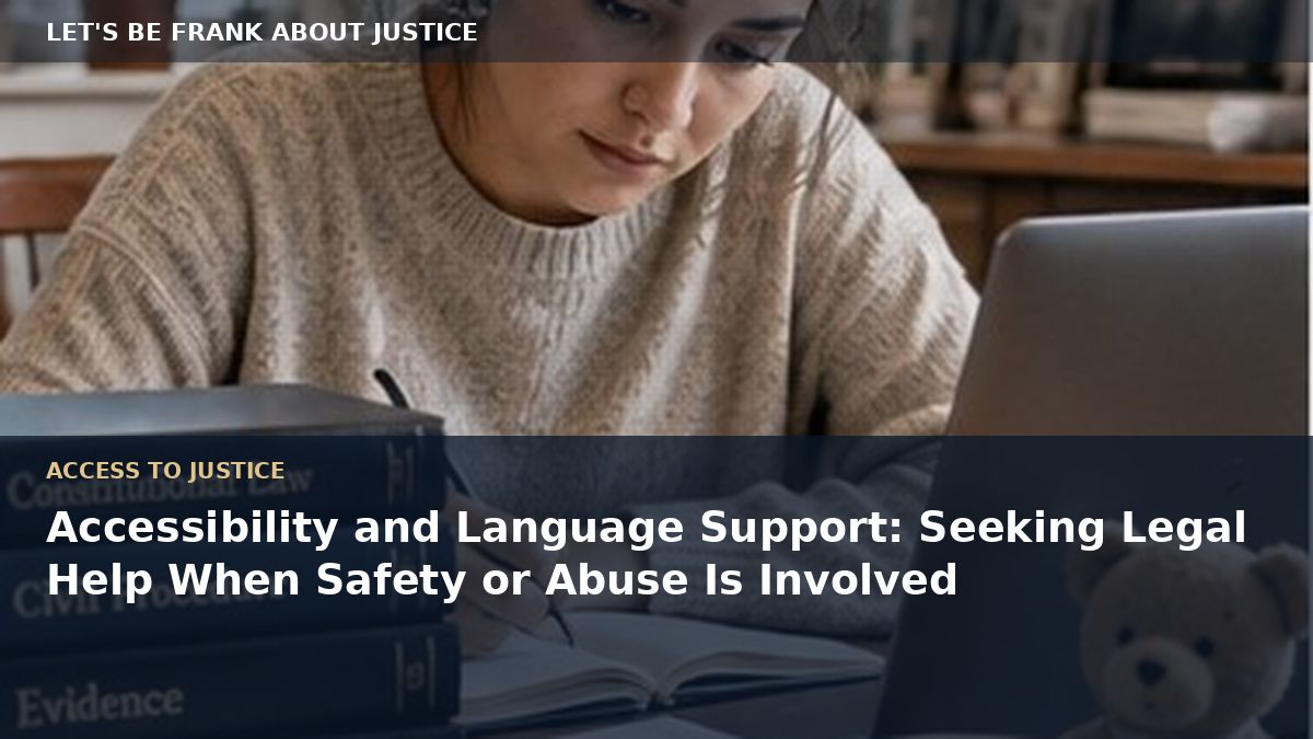 Accessibility and Language Support: Seeking Legal Help When Safety or Abuse Is Involved