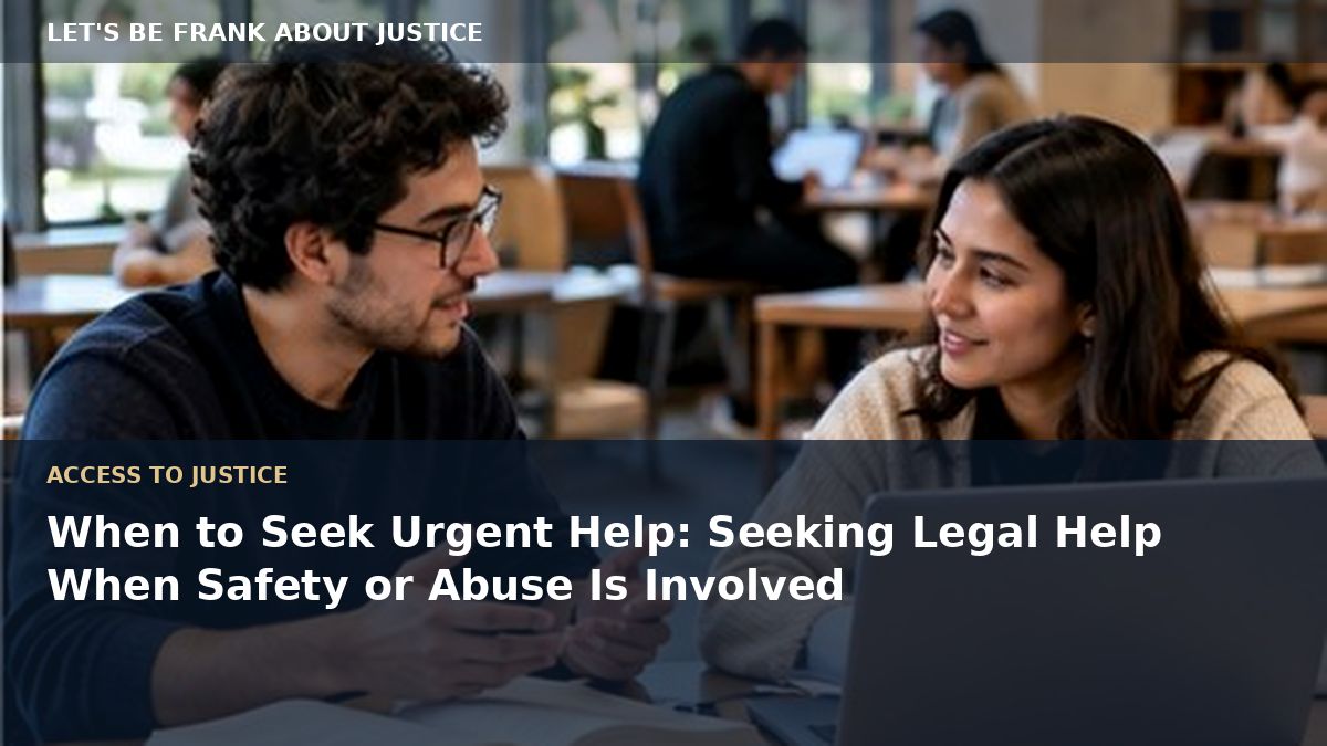 When to Seek Urgent Help: Seeking Legal Help When Safety or Abuse Is Involved