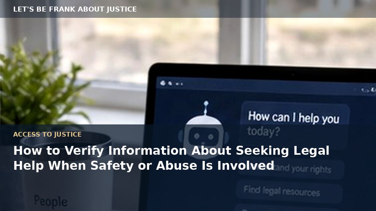 How to Verify Information About Seeking Legal Help When Safety or Abuse Is Involved