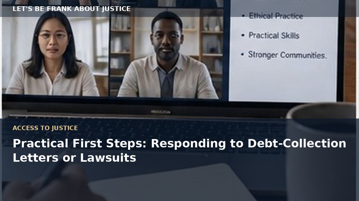 Practical First Steps: Responding to Debt-Collection Letters or Lawsuits