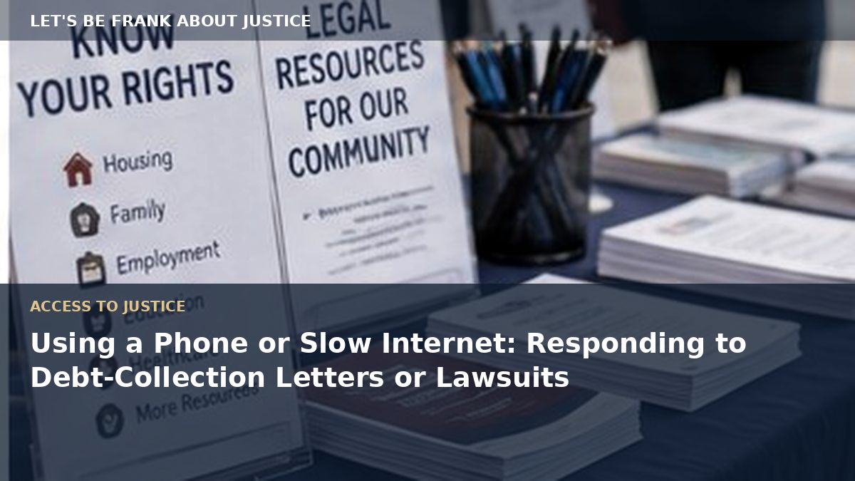 Using a Phone or Slow Internet: Responding to Debt-Collection Letters or Lawsuits