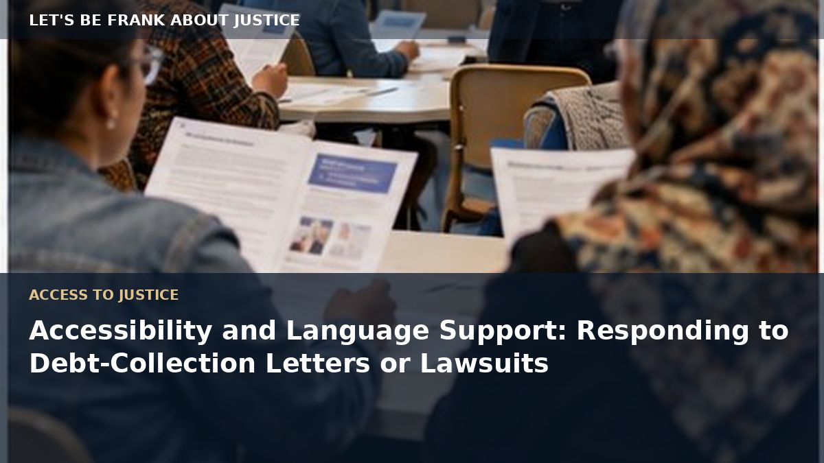 Accessibility and Language Support: Responding to Debt-Collection Letters or Lawsuits