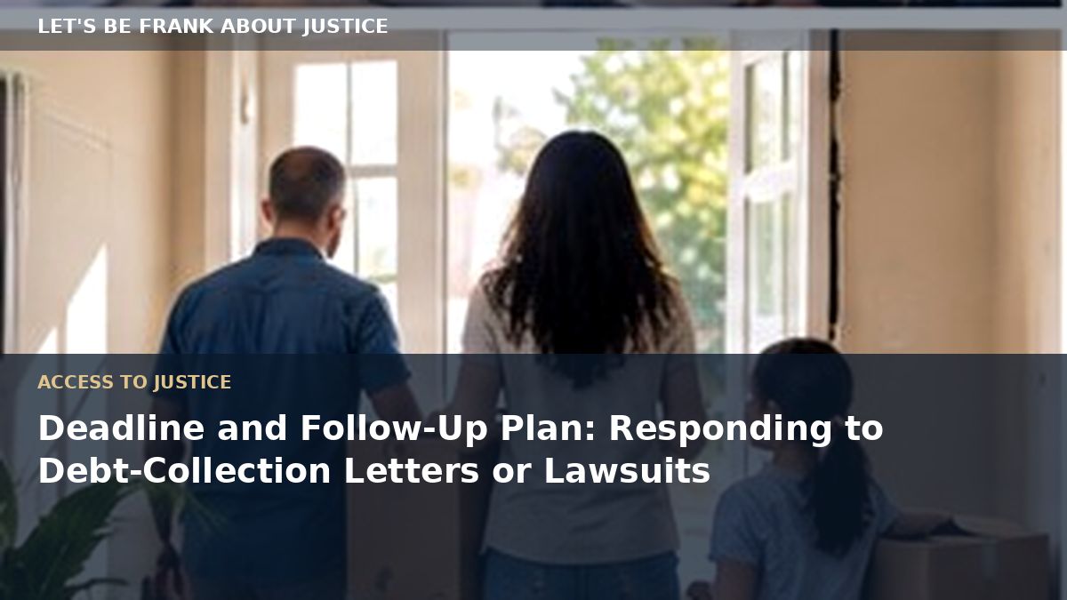 Deadline and Follow-Up Plan: Responding to Debt-Collection Letters or Lawsuits
