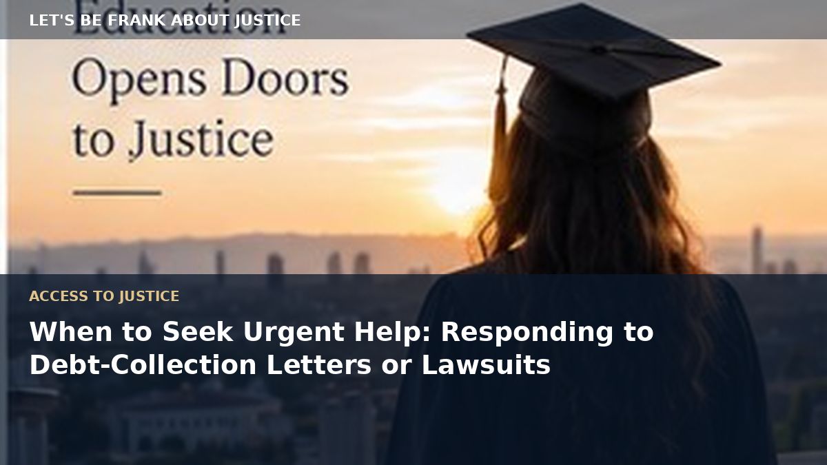 When to Seek Urgent Help: Responding to Debt-Collection Letters or Lawsuits