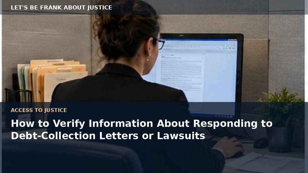 How to Verify Information About Responding to Debt-Collection Letters or Lawsuits