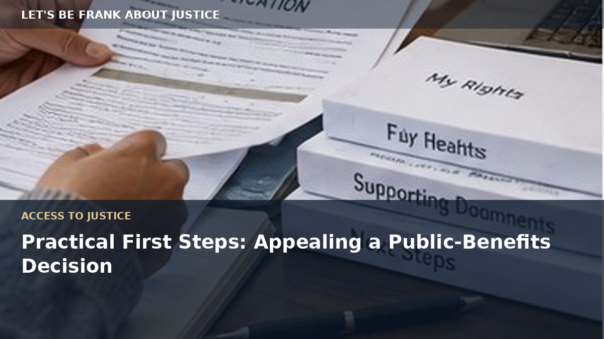 Practical First Steps: Appealing a Public-Benefits Decision