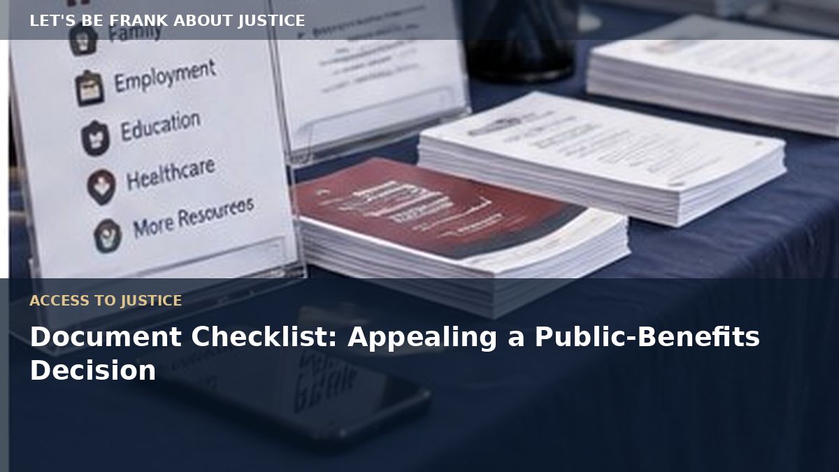 Document Checklist: Appealing a Public-Benefits Decision