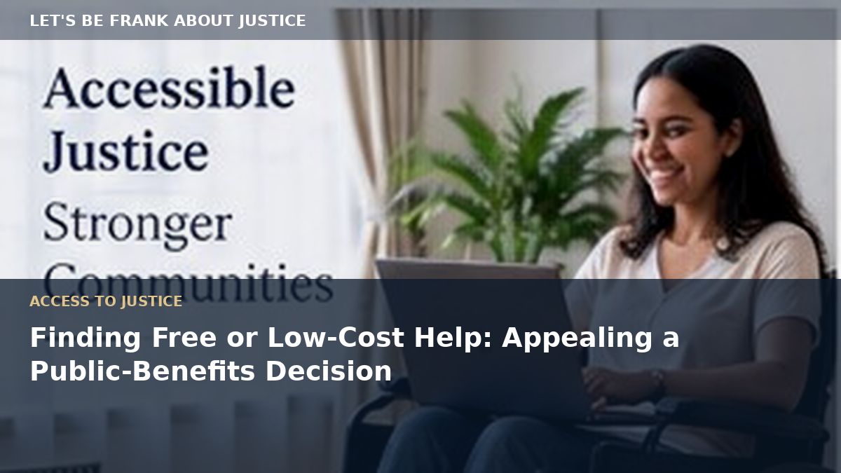 Finding Free or Low-Cost Help: Appealing a Public-Benefits Decision