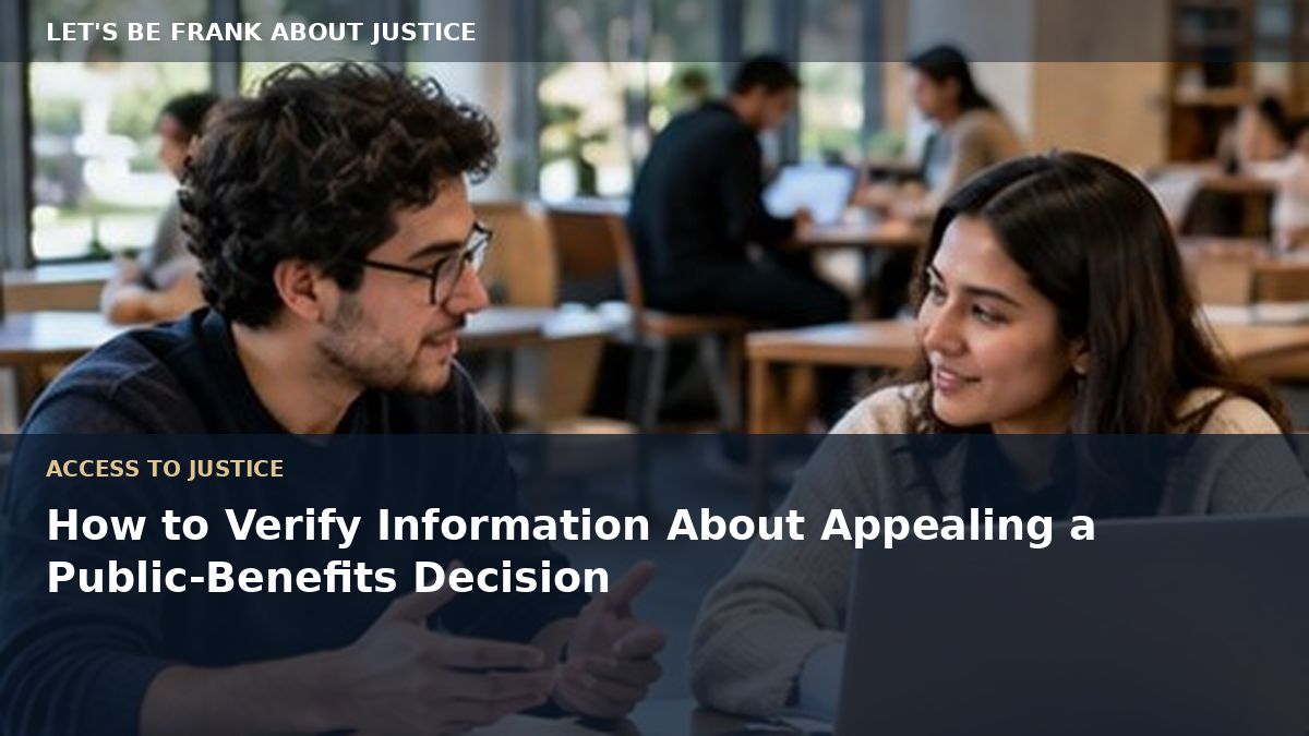 How to Verify Information About Appealing a Public-Benefits Decision