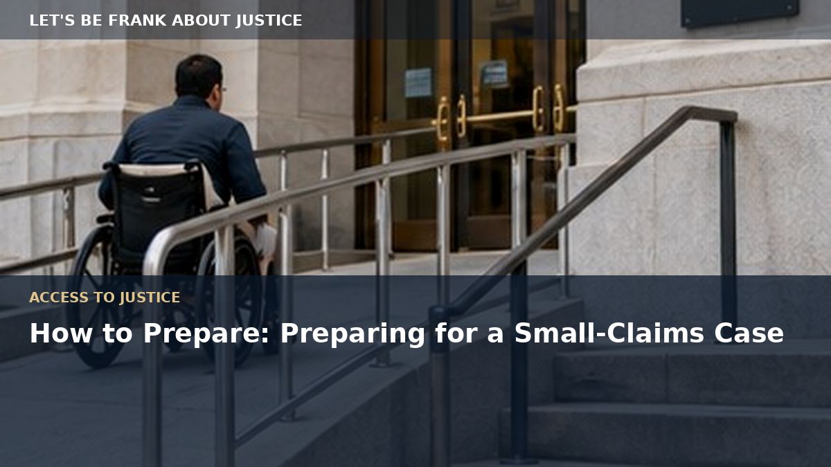 How to Prepare: Preparing for a Small-Claims Case