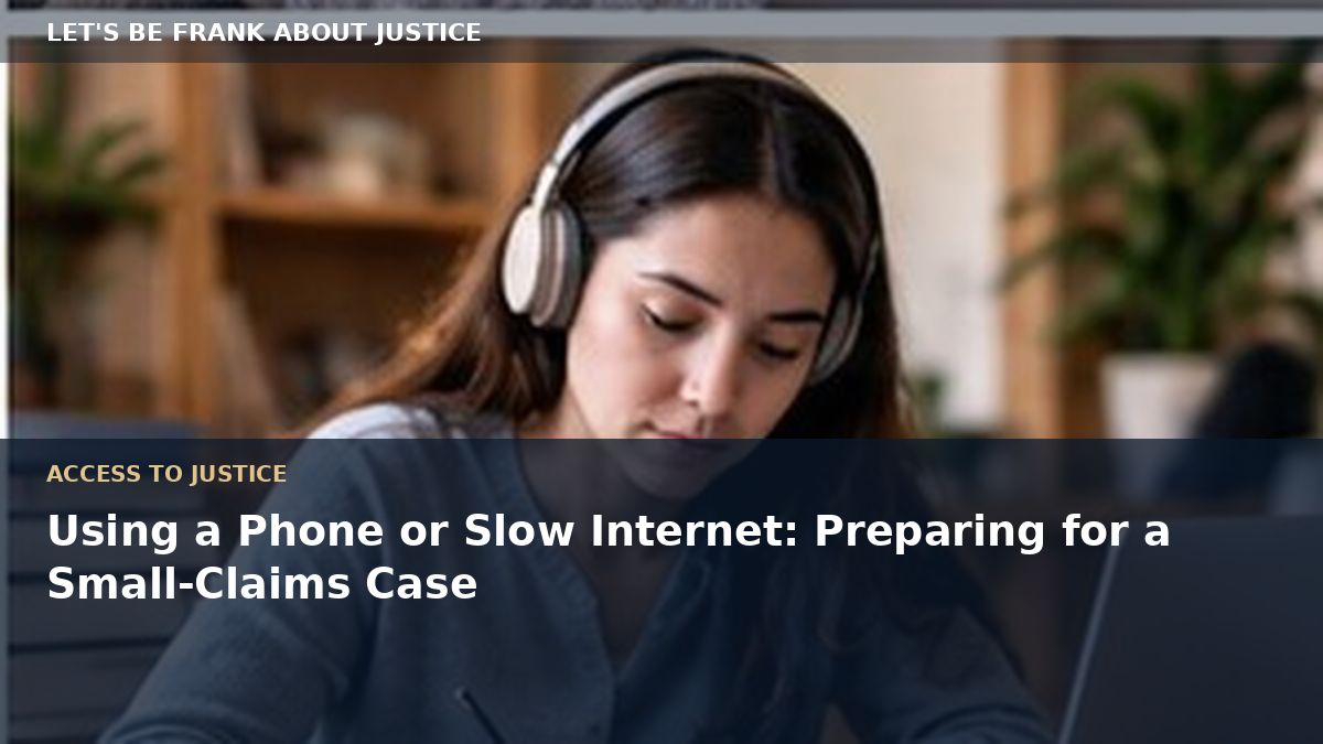Using a Phone or Slow Internet: Preparing for a Small-Claims Case