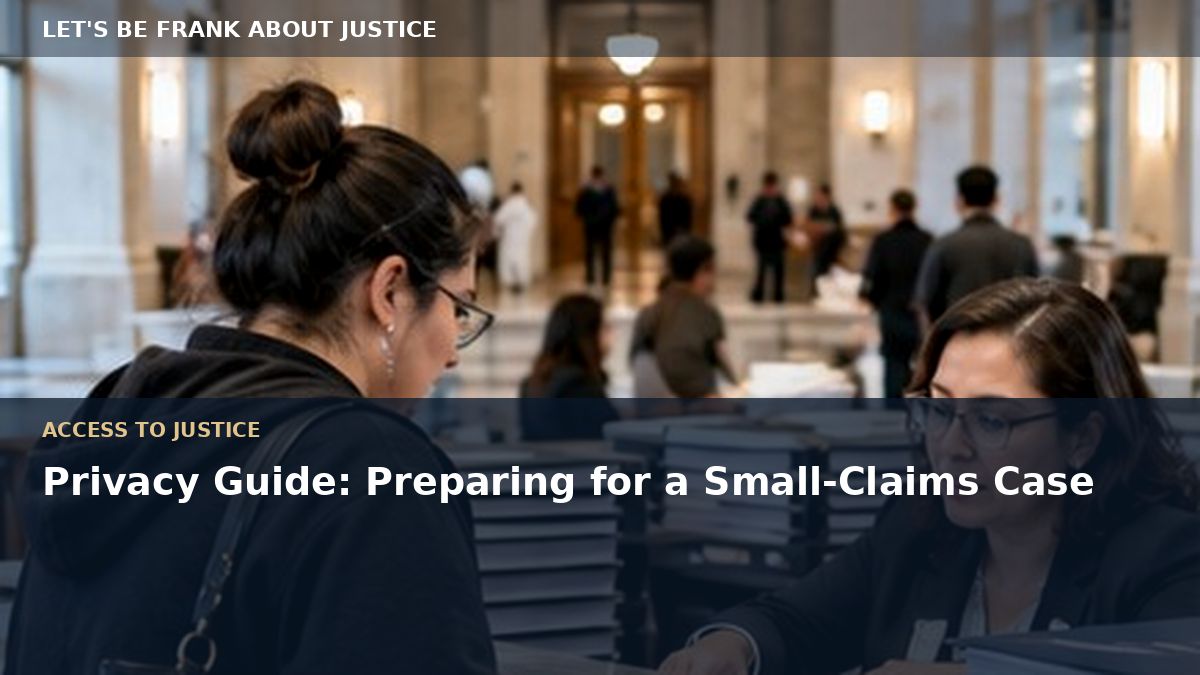 Privacy Guide: Preparing for a Small-Claims Case