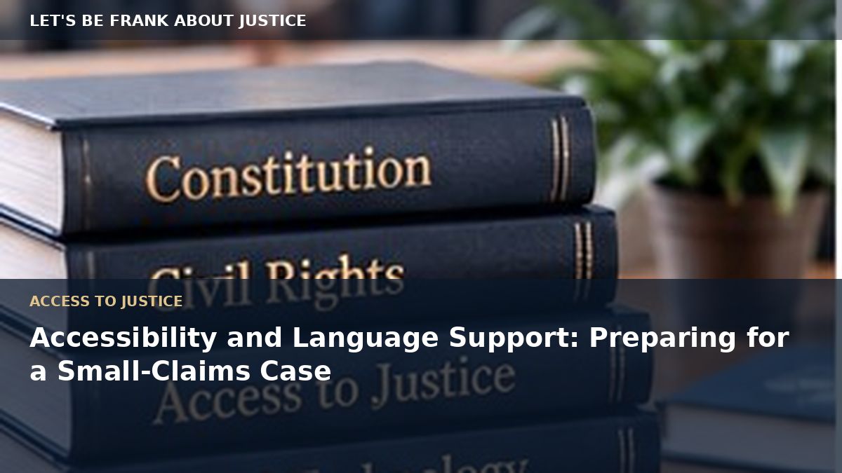 Accessibility and Language Support: Preparing for a Small-Claims Case