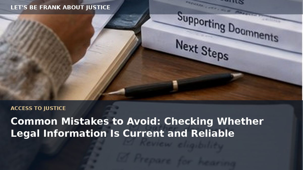 Common Mistakes to Avoid: Checking Whether Legal Information Is Current and Reliable