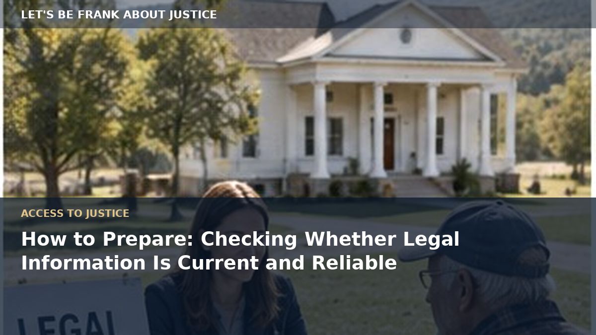 How to Prepare: Checking Whether Legal Information Is Current and Reliable