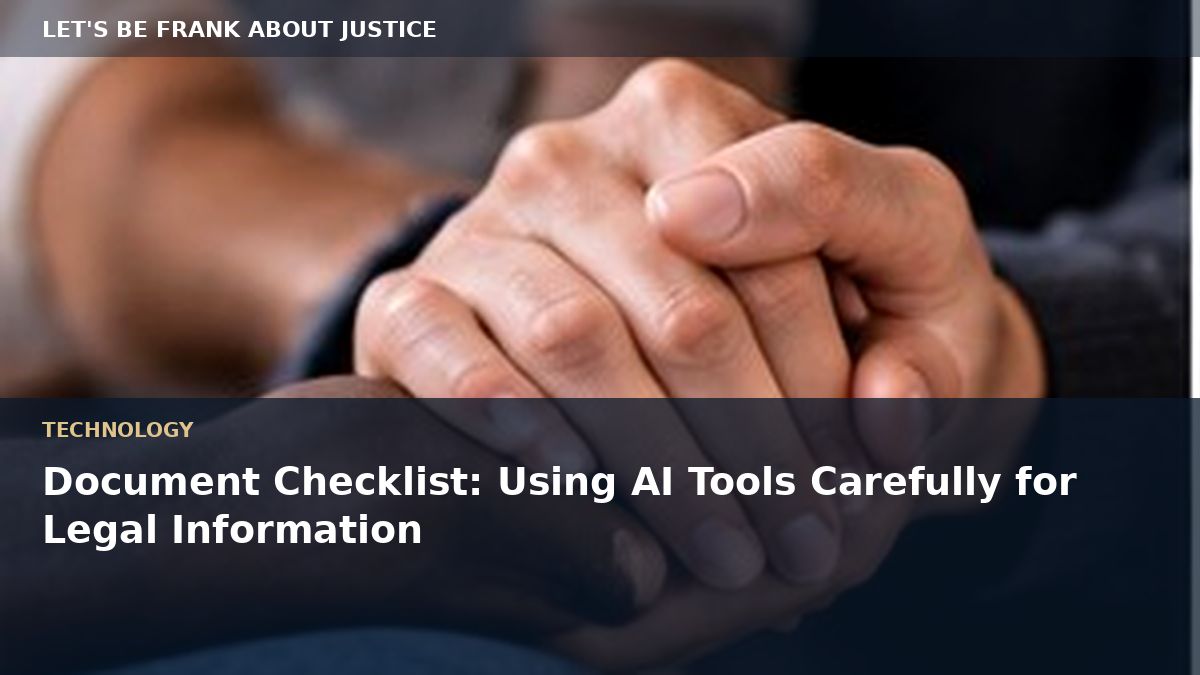 Document Checklist: Using AI Tools Carefully for Legal Information