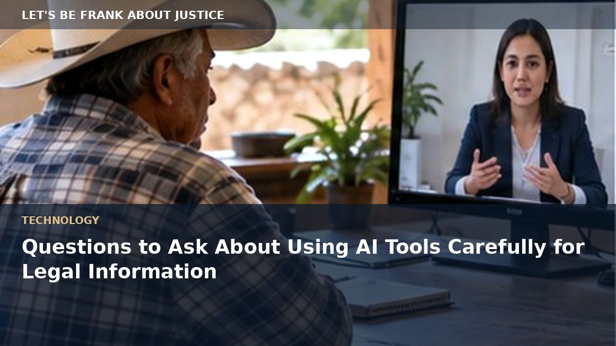 Questions to Ask About Using AI Tools Carefully for Legal Information