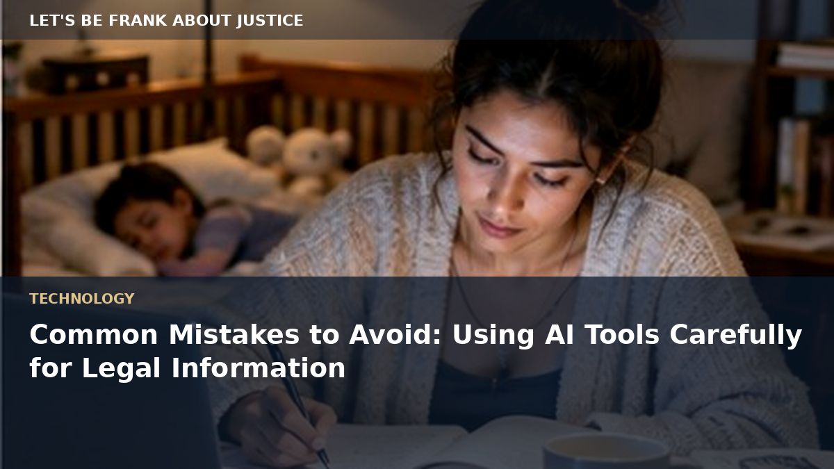 Common Mistakes to Avoid: Using AI Tools Carefully for Legal Information