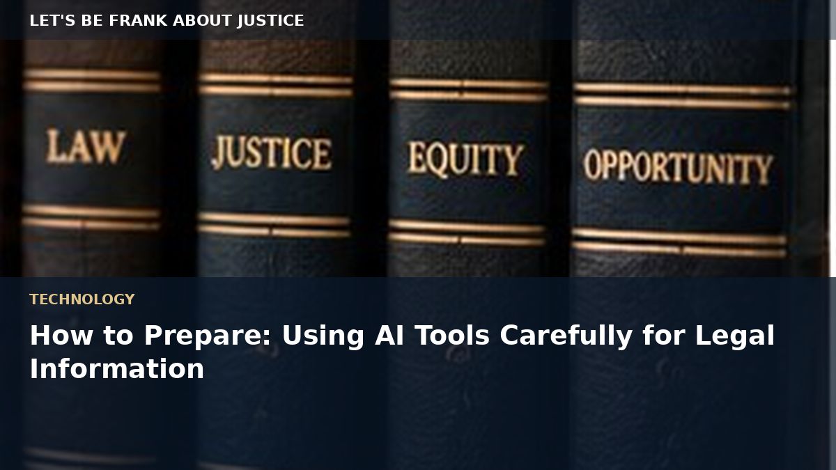 How to Prepare: Using AI Tools Carefully for Legal Information