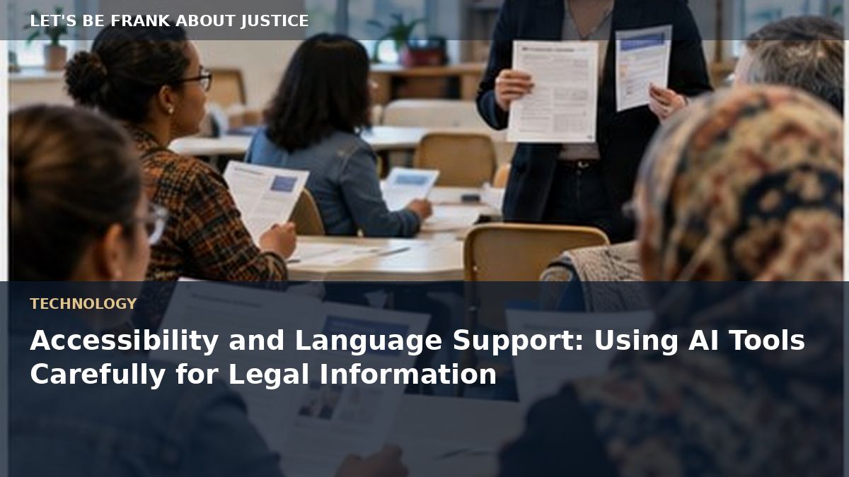 Accessibility and Language Support: Using AI Tools Carefully for Legal Information