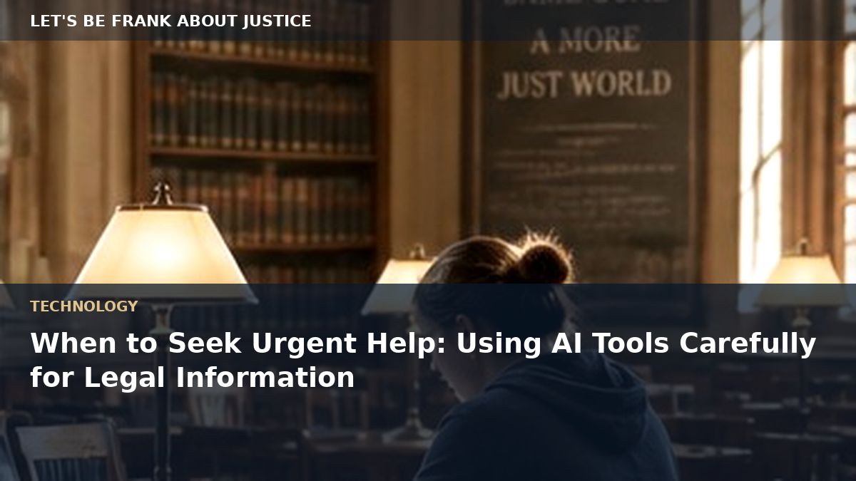 When to Seek Urgent Help: Using AI Tools Carefully for Legal Information