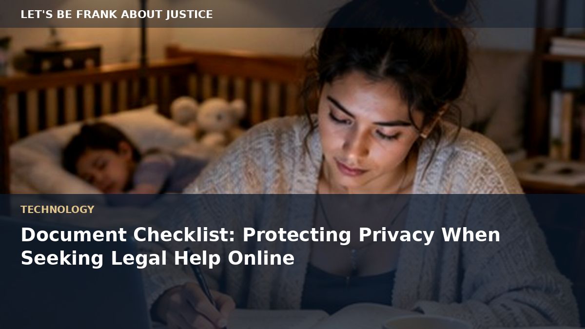 Document Checklist: Protecting Privacy When Seeking Legal Help Online
