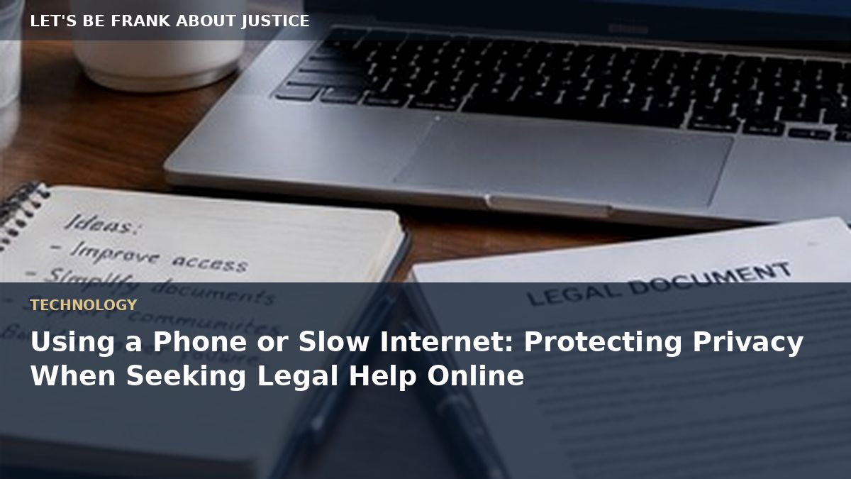 Using a Phone or Slow Internet: Protecting Privacy When Seeking Legal Help Online