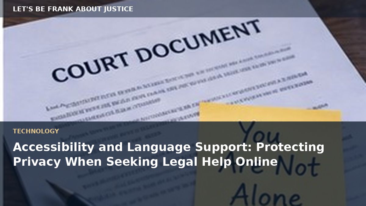 Accessibility and Language Support: Protecting Privacy When Seeking Legal Help Online