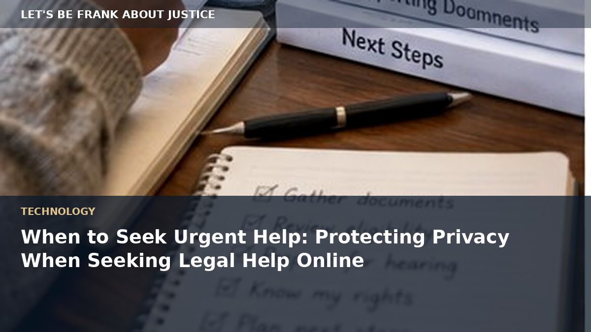 When to Seek Urgent Help: Protecting Privacy When Seeking Legal Help Online