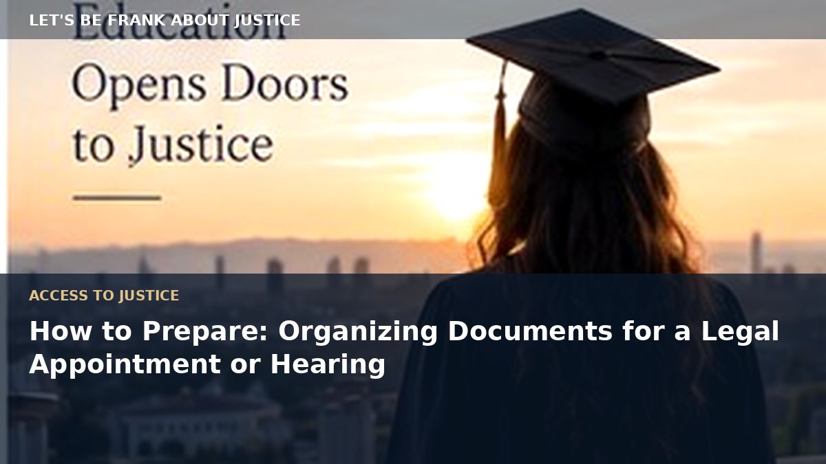 How to Prepare: Organizing Documents for a Legal Appointment or Hearing