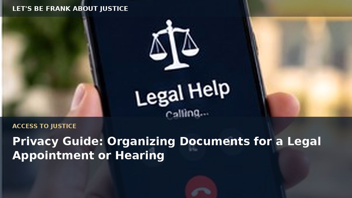 Privacy Guide: Organizing Documents for a Legal Appointment or Hearing