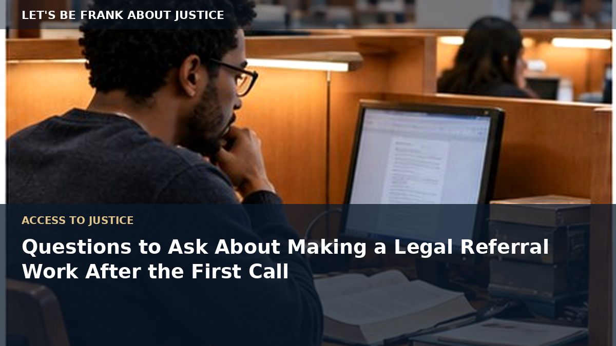 Questions to Ask About Making a Legal Referral Work After the First Call