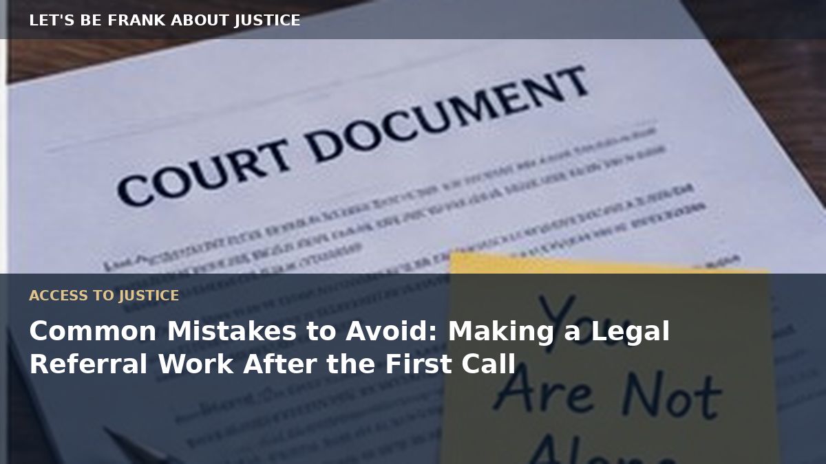 Common Mistakes to Avoid: Making a Legal Referral Work After the First Call