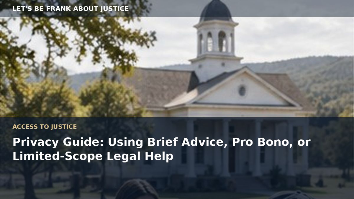 Privacy Guide: Using Brief Advice, Pro Bono, or Limited-Scope Legal Help