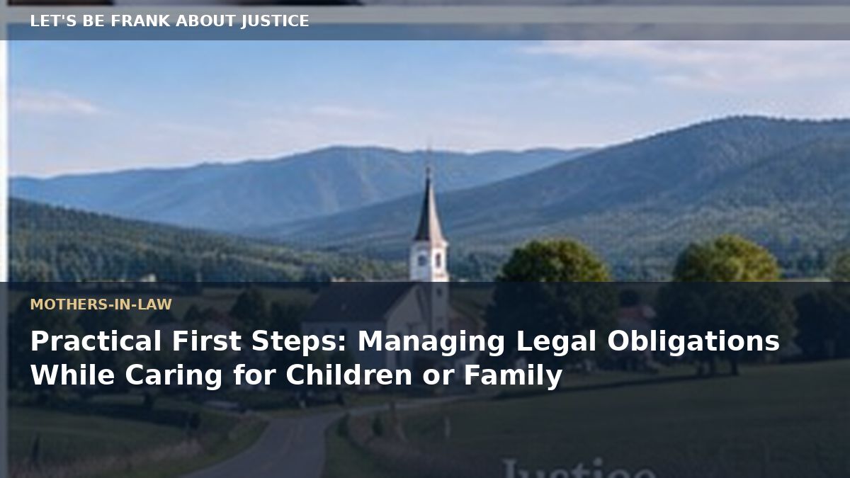 Practical First Steps: Managing Legal Obligations While Caring for Children or Family