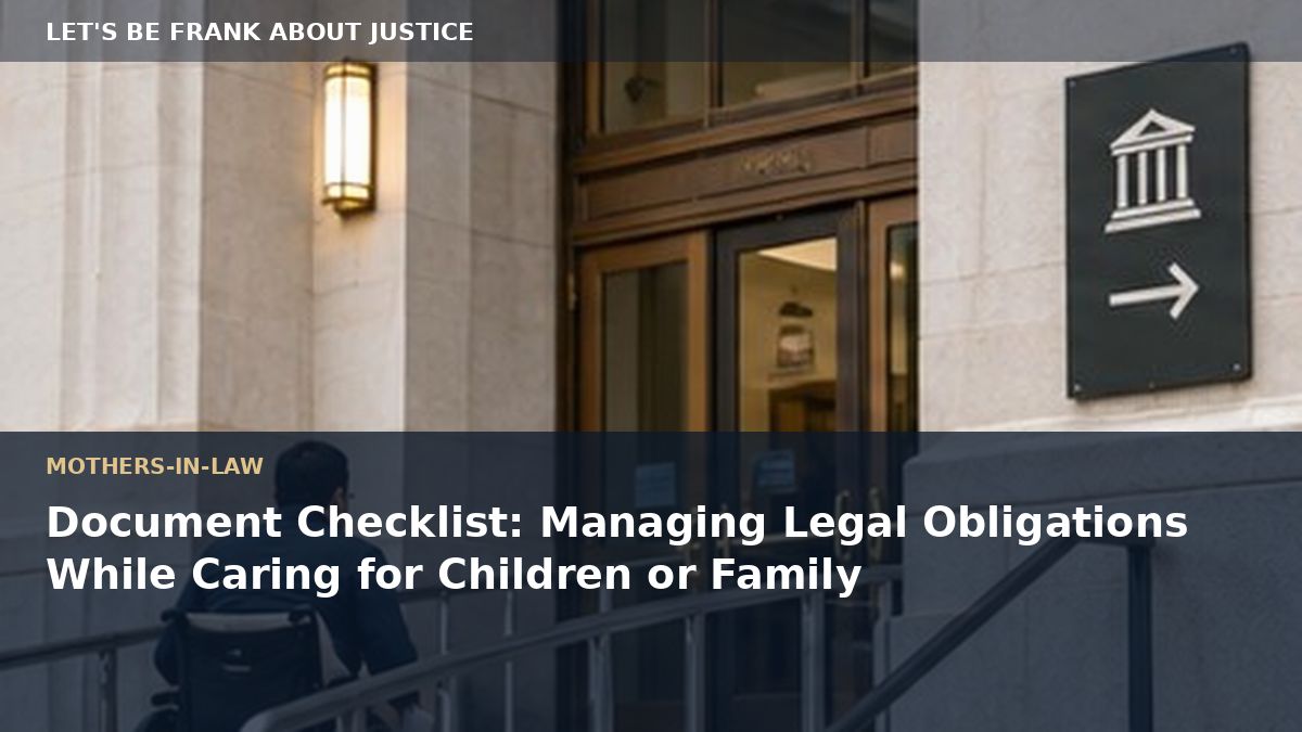 Document Checklist: Managing Legal Obligations While Caring for Children or Family