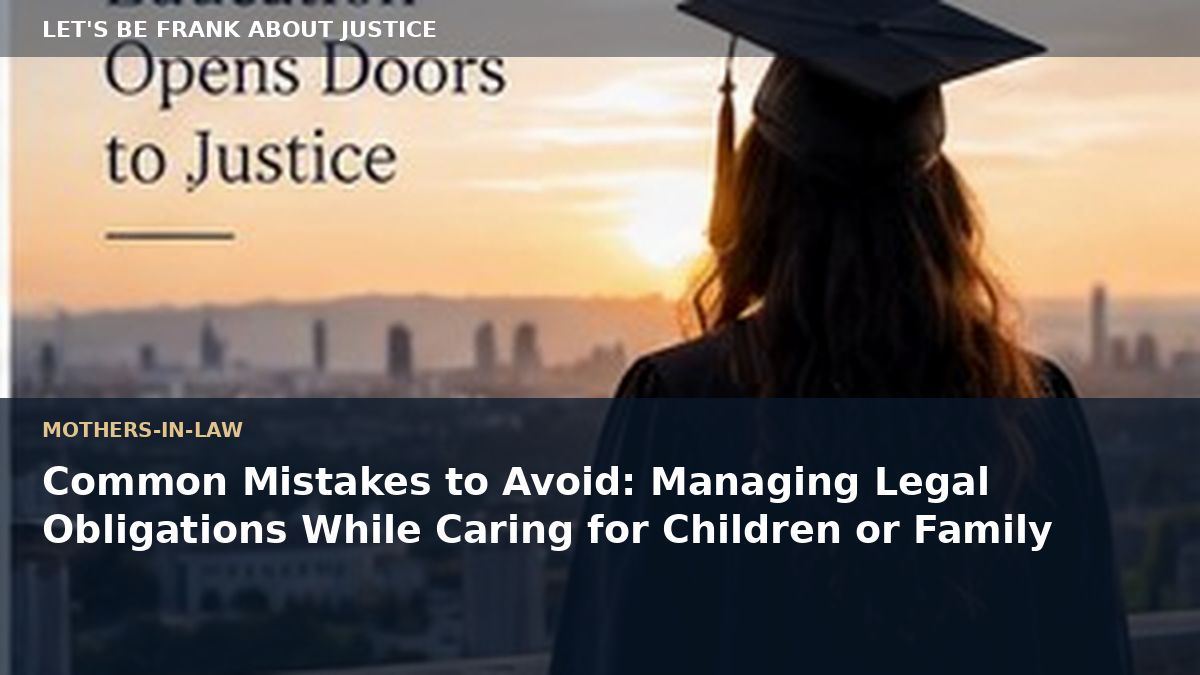 Common Mistakes to Avoid: Managing Legal Obligations While Caring for Children or Family