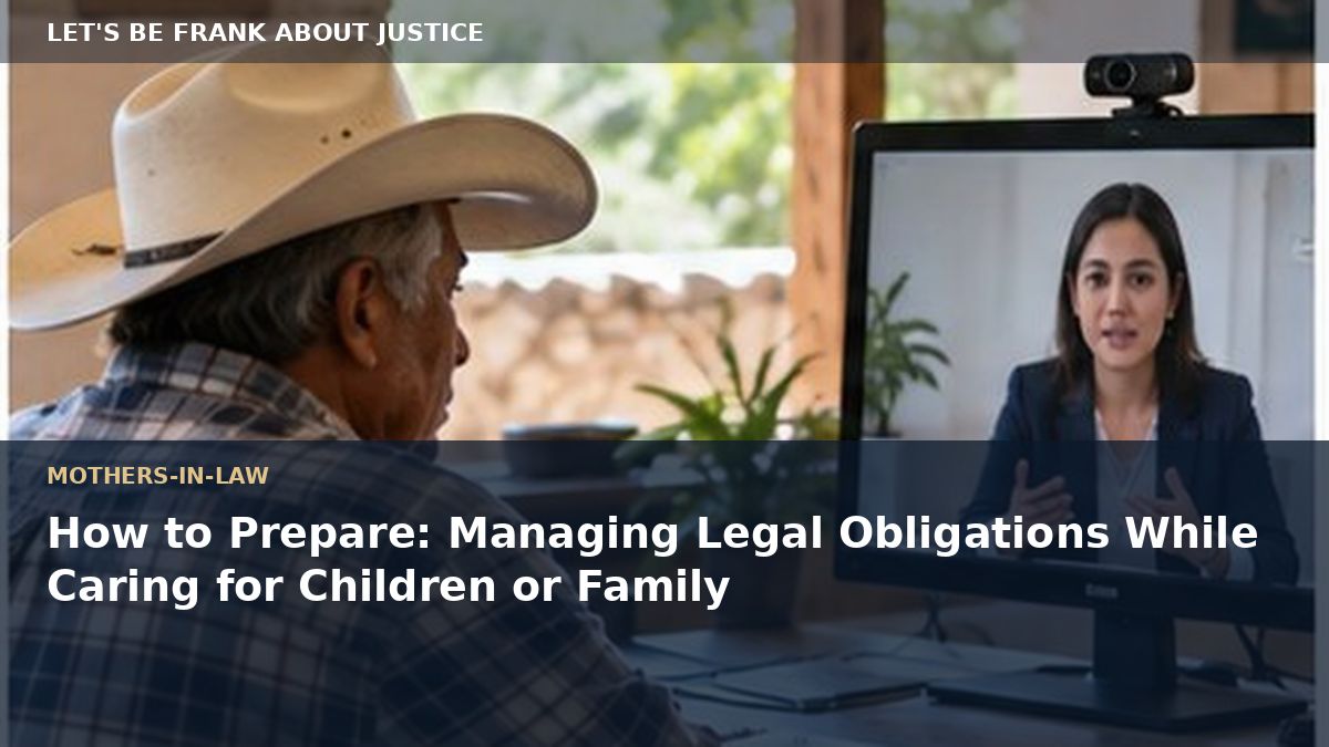 How to Prepare: Managing Legal Obligations While Caring for Children or Family